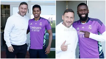 Francesco Totti, Vinicius, Toni Kroos, Karim Benzema, Luka Modric, Vazquez, Rudiger