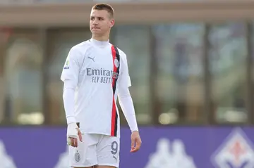 Francesco Camarda of AC Milan looks on during the Coppa Italia Primavera