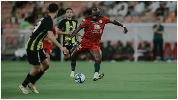 Seko Fofana scores a superb goal in Al Ettifaq's victory over Al Ittihad in the Saudi Pro League on Friday, May 10. Photo: @Ettifaq_EN.