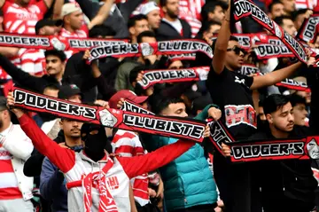 Ultra supporters of Tunsian Club Africain during match against on March 3 -- matches provide relative freedom to express political sentiments
