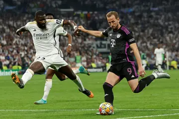 Real Madrid's Antonio Rudiger (left) kept Bayern Munich's Harry Kane (right) quiet in the Champions League semi-finals