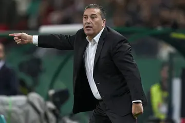 Jose Peseiro reacts during the friendly match between Portugal and Nigeria
