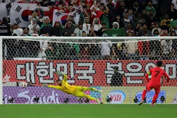 Son Heung-min scores his penalty