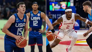 Austin Reaves, Josh Hart, Shai Gilgeous-Alexander, FIBA World Cup, USA, Canada, Serbia, Germany 