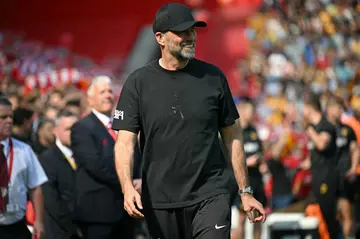 Emotional send-off: Jurgen Klopp walks out for his final match as Liverpool manager, against Wolves at Anfield