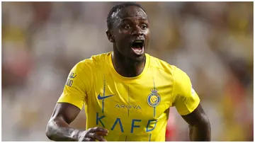 Sadio Mane of Al-Nassr reacts during the club's Saudi Pro League match against Abha.