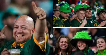 Springbok supporters in fine voice.