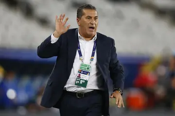José Peseiro reacts during a Group B match between Venezuela and Ecuador