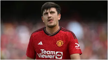 Harry Maguire pictured during the pre-season friendly match between Manchester United and Athletic Bilbao at Aviva Stadium. Photo by Charles McQuillan.