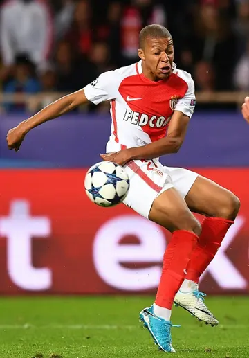 Mbappe as a teenager playing for Monaco