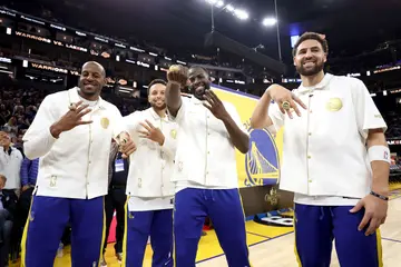 Andre Iguodala, Stephen Curry, Draymond Green, Klay Thompson, NBA, Golden State Warriors