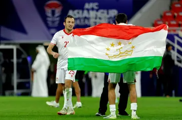Tajikistan celebrate beating the UAE