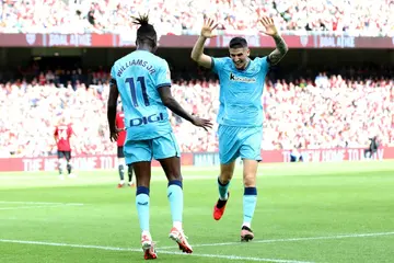 Athletic Bilbao's Oihan Sancet (R) has been included in the Spain squad for the first time, along with club team-mate Nico Williams (L)