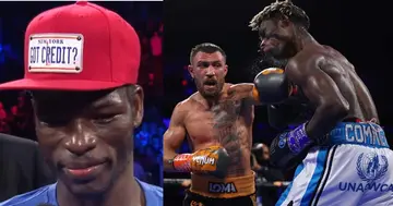 Richard Commey in his fight against Lomachenko. SOURCE: Twitter/ @julietbawuah