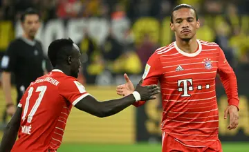 Sadio Mane (L) and Leroy Sane reportedly confronted each other following Bayern Munich's loss to Manchester City