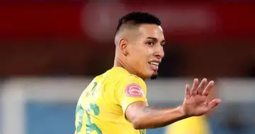 Gaston Sirino in a Mamelodi Sundowns shirt.