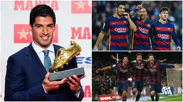 Luis Suarez, MSN, Messi, Neymar, Barcelona, trio, Golden Boot, Pichichi, top scorer, Cristiano Ronaldo