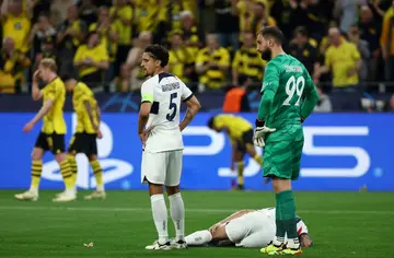 Euro dream dashed: Paris Saint-Germain defender Lucas Hernandez in the game against Borussia Dortmund