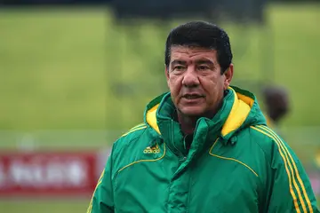 Who was the coach of Bafana Bafana in 2009?