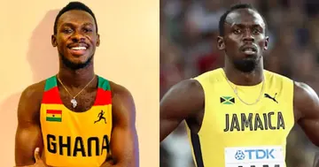 Benjamin Azamati and Usain Bolt