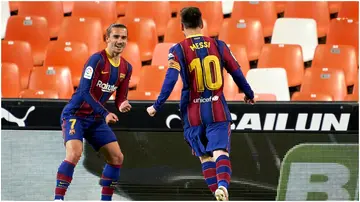 Antoine Griezmann, Barcelona, Lionel Messi, Valencia.