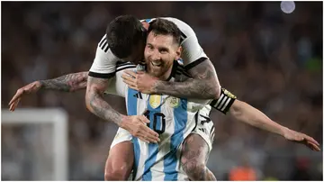 Lionel Messi, Rodrigo De Paul, Argentina, Panama, Monumental Stadium, Buenos Aires.