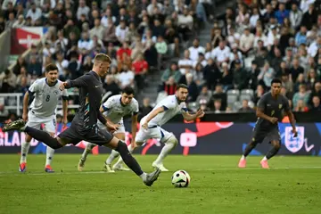 England's Cole Palmer scores from the penalty spot against Bosnia