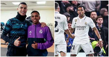 Rodrygo, Ronaldo, Siuu, celebration, Real Madrid, Chelsea