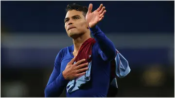 Thiago Silva's wife, Isabelle, has refuted claims that the Chelsea defender has already agreed to join another club. Photo by Chris Lee.