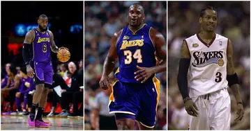 LeBron James, Shaquille O'Neal, Allen Iverson, Los Angeles Lakers, NBA