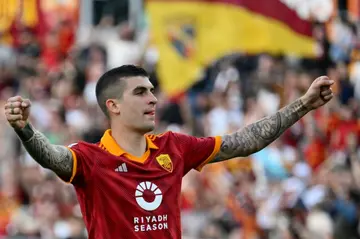Gianluca Mancini's winner was his fifth goal in all competitions for Roma this season