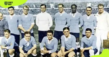 Members of the 1950 World Cup-winning team.