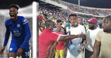 Callum Hudson-Odoi at the Accra Sports Stadium in Ghana. Credit: @ghanasoccernet @Chelsea