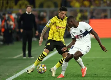 Borussia Dortmund's English winger Jadon Sancho said he had not thought about a return to Manchester United