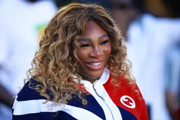 Serena Williams reacts during the Leagues Cup 2023