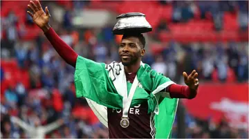 Nigerian Entertainer Replicates Celebration of Kelechi Iheanacho, Receives Gift From Leicester City Striker