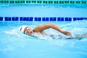 A person swimming