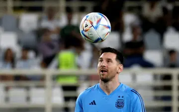 Lionel Messi trains in Abu Dhabi