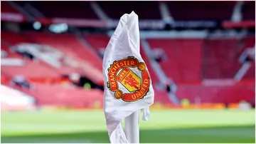 A general view of a corner flag before the Premier League match between Manchester United and Everton FC at Old Trafford. Photo by Tony McArdle.