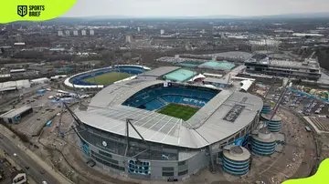 An aerial view of Etihad Stadium