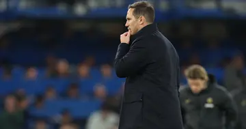 A dejected Frank Lampard at full time during the UEFA Champions League quarterfinal second leg match between Chelsea FC and Real Madrid at Stamford Bridge. Photo by James Williamson.