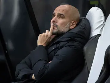 Pep Guardiola during the Premier League match between Newcastle United and Manchester City