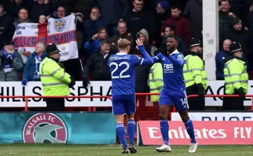 Kelechi Iheanacho (right) scored Leicester's winner at Walsall