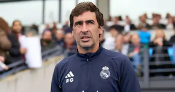 Raul Gonzale, the coach of Real Madrid Castilla.