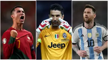 Gianluigi Buffon, Cristiano Ronaldo, Lionel Messi, GOAT