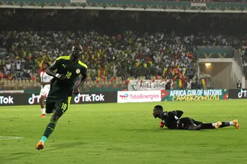 Sadio Mane's finish against Burkina Faso. SOURCE: @CAF_Online