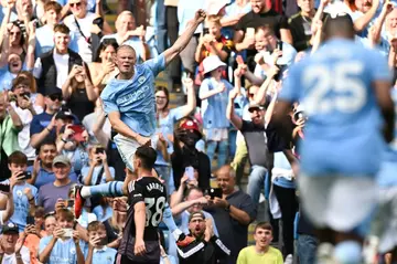 Erling Haaland became the fastest player to 40 Premier League goals in Manchester City's 4-1 win over Fulham