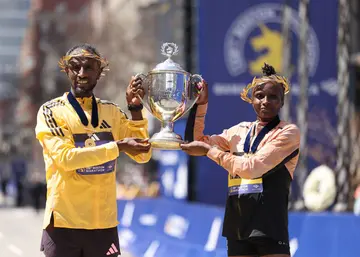 Sisay Lemma, 2024 Boston Marathon, Helen Obiri, Evans Chebet