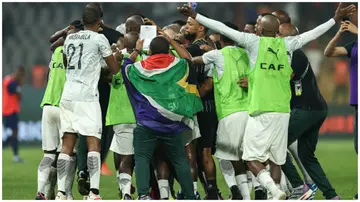 Bafana Bafana beat Cape Verde in the quarterfinals on post-match penalties in Yamoussoukro on February 3, 2024. Photo: Franck Fife.