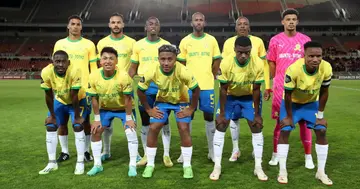 Mamelodi Sundowns before a DStv Premiership game.